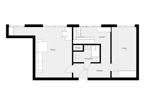 Prodaný byt 2+1 46 m²