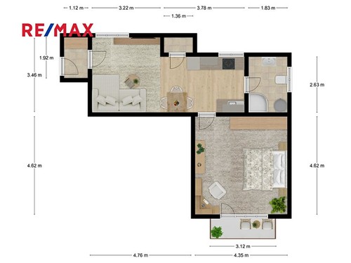 Prodaný byt 2+kk 52 m²