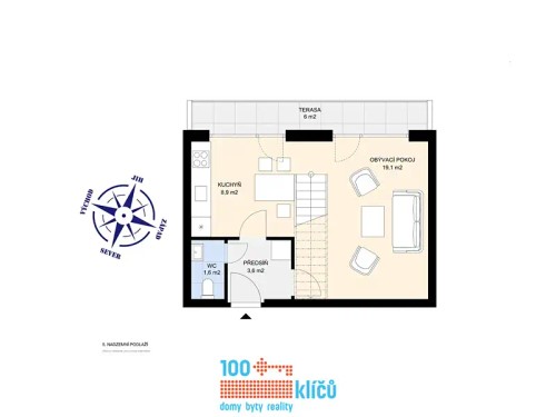 Prodaný byt 3+kk 70 m²