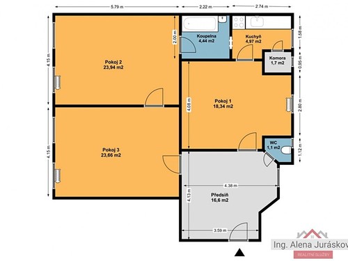 Prodaný byt 3+1 94 m²