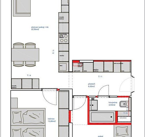 Prodaný byt 2+1 54 m²
