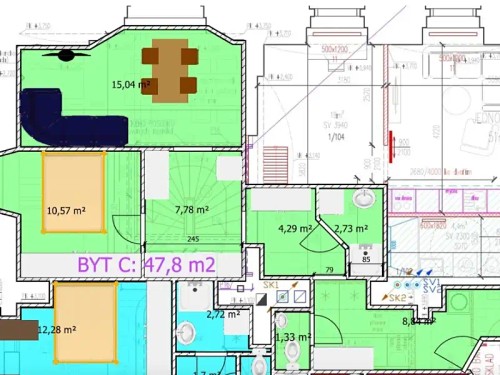 Prodaný  byt 2+1 48 m²