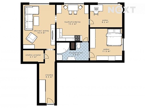 Prodaný byt 3+1 67 m²