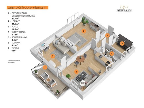 Prodaný byt 4+kk 85 m²