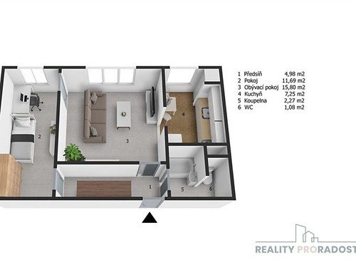 Prodaný byt 2+1 40 m²