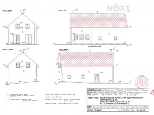 Prodaná chata 50 m², pozemek 584 m²