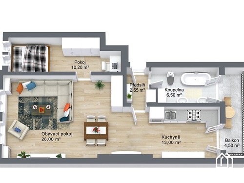 Prodaný byt 2+1 65 m²