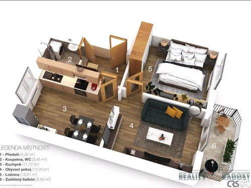 Prodaný byt 2+1 48 m²