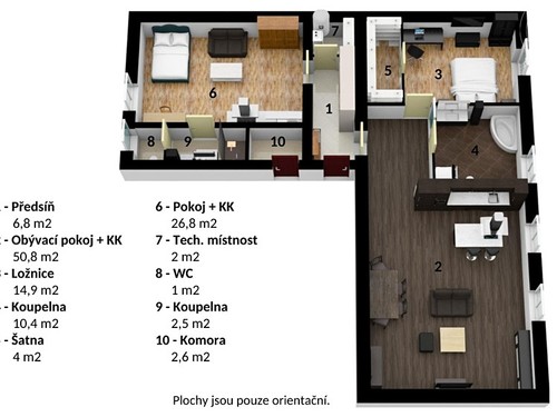 Prodaný byt 3+kk 122 m²