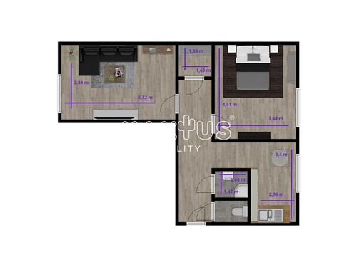 Prodaný byt 2+1 58 m²
