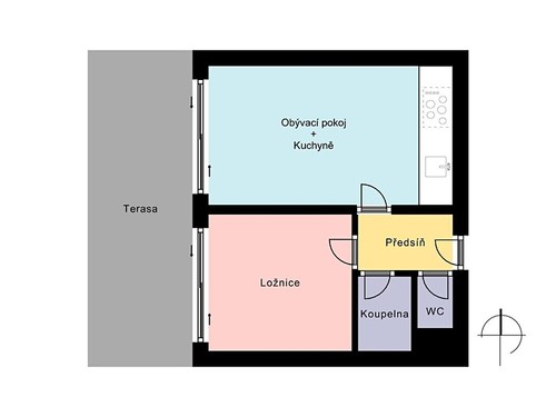Prodej bytu 2+kk 56 m²