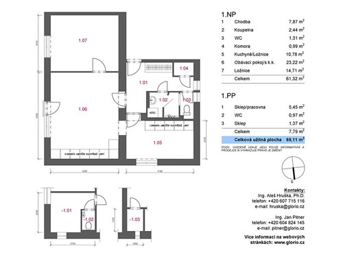 Prodaný byt 3+kk 61 m²