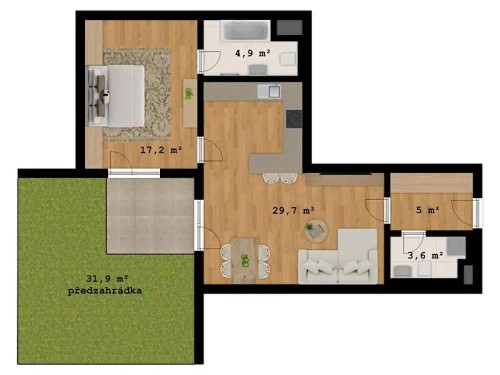 Prodaný byt 2+kk 67 m²
