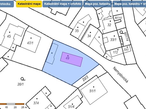 Prodaný dům 50 m², pozemek 491 m²