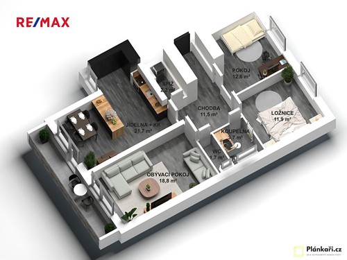 Prodaný  byt 4+kk 86 m²