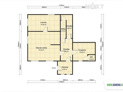 Prodaná  chalupa 140 m², pozemek 5622 m²