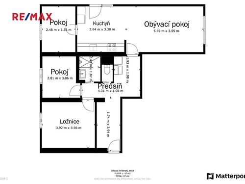 Prodaný byt 3+1 84 m²