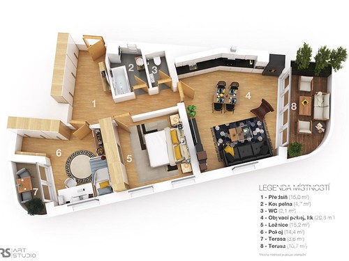 Prodaný byt 3+kk 81 m²