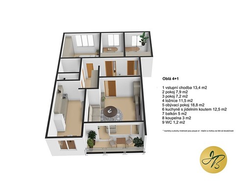 Prodaný byt 4+1 78 m²