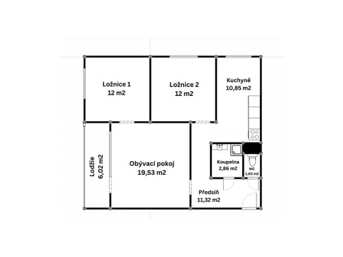 Prodaný byt 3+1 78 m²