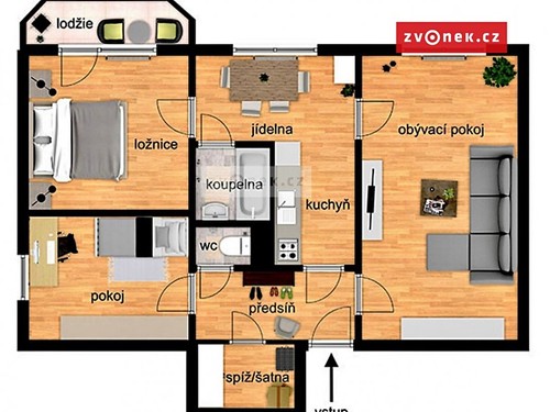Prodaný byt 3+1 67 m²