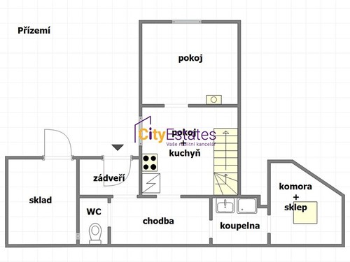 Prodaný dům 40 m², pozemek 82 m²