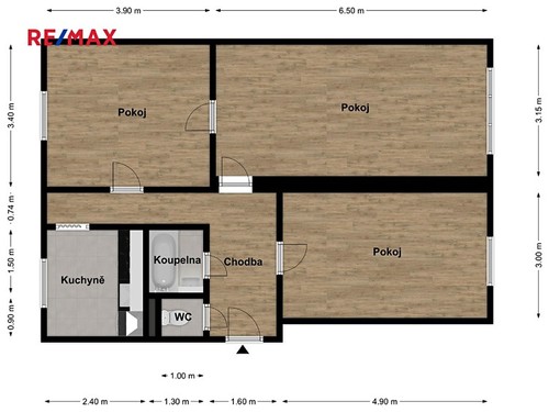 Prodaný byt 3+1 68 m²