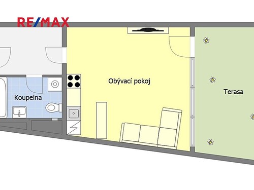 Prodaný byt 1+kk 41 m²