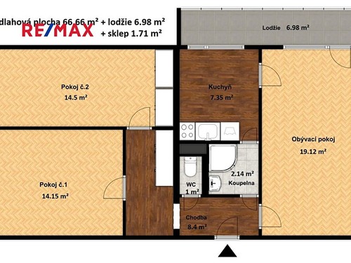 Prodaný byt 3+1 66 m²