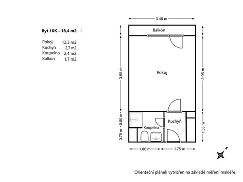 Prodaný byt 1+kk 20 m²