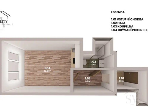 Prodej bytu 1+kk 27 m²