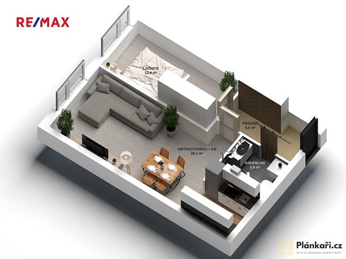 Prodaný byt 2+kk 49 m²