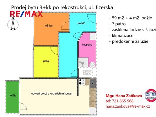 Prodaný byt 3+kk 59 m²