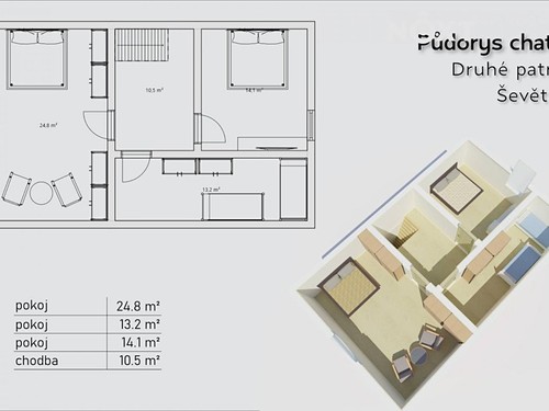 Prodaná chata 122 m², pozemek 497 m²