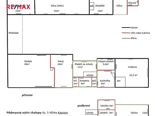 Prodaná chalupa 80 m², pozemek 2501 m²
