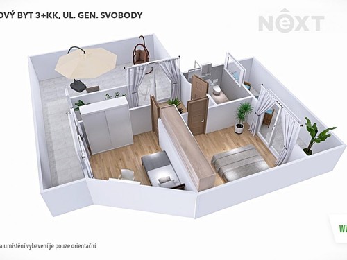 Prodaný byt 3+kk 90 m²