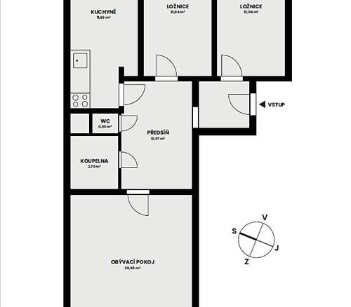 Prodaný byt 3+1 77 m²