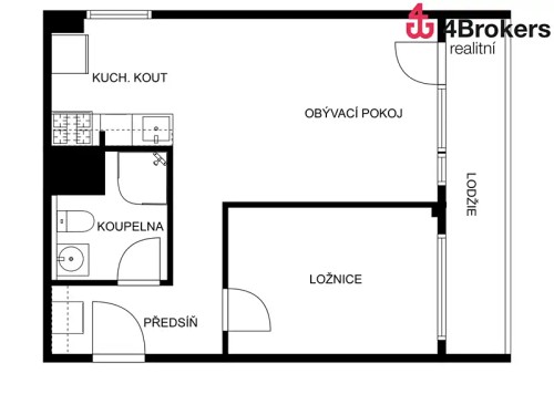 Prodaný byt 2+kk 43 m²