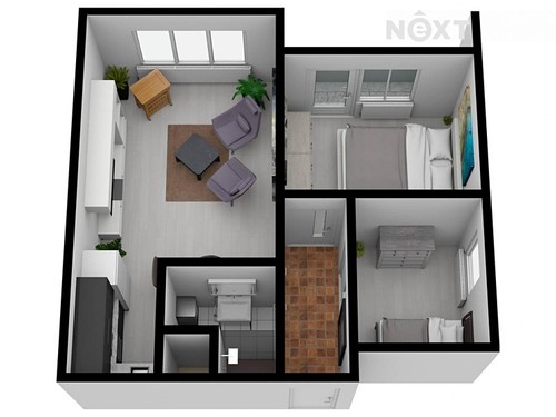 Prodaný byt 3+kk 43 m²