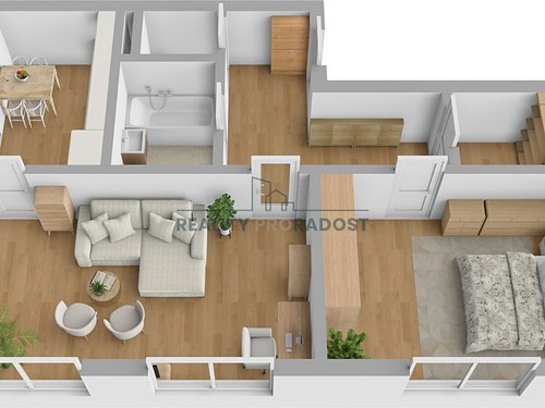 Prodaný byt 2+1 53 m²
