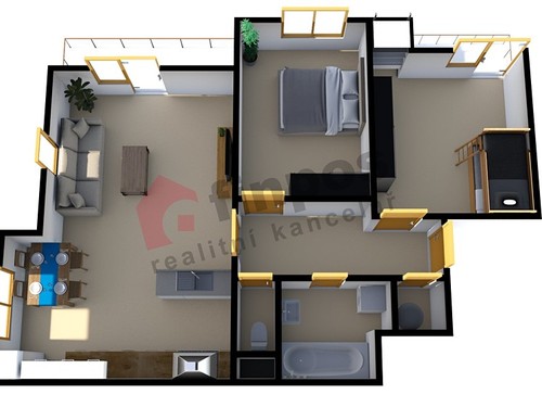 Prodaný byt 3+kk 82 m²