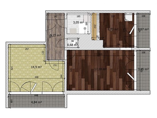 Prodaný byt 2+1 54 m²