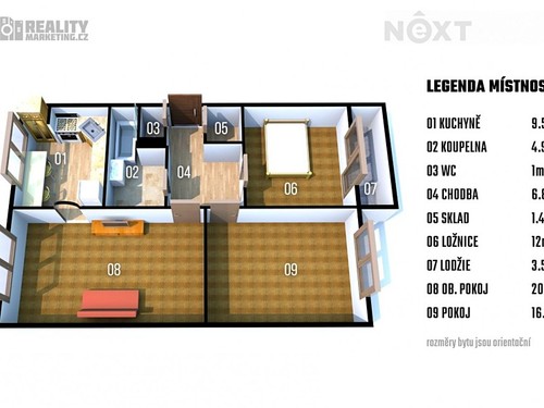 Prodaný byt 3+1 76 m²