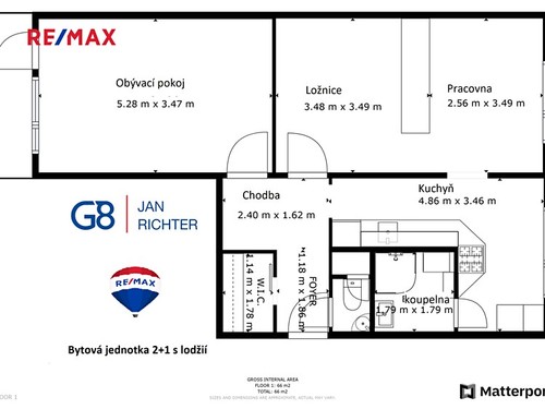 Prodaný byt 2+1 66 m²
