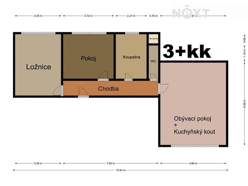 Prodaný byt 3+kk 85 m²