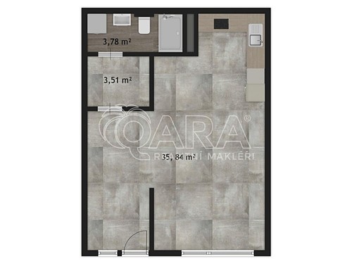 Prodaný byt 1+kk 41 m²