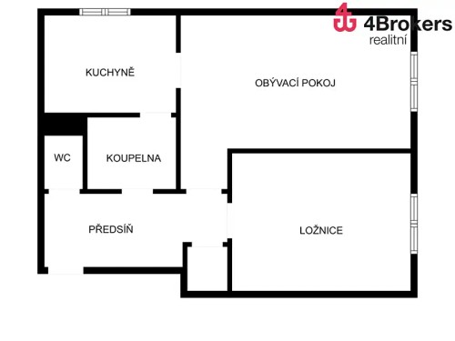Prodaný byt 2+1 52 m²