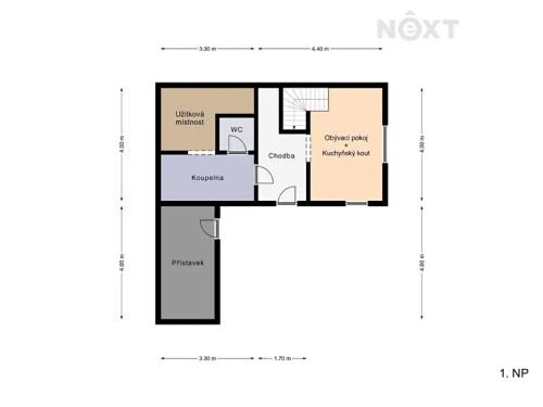 Prodaná chalupa 79 m², pozemek 128 m²