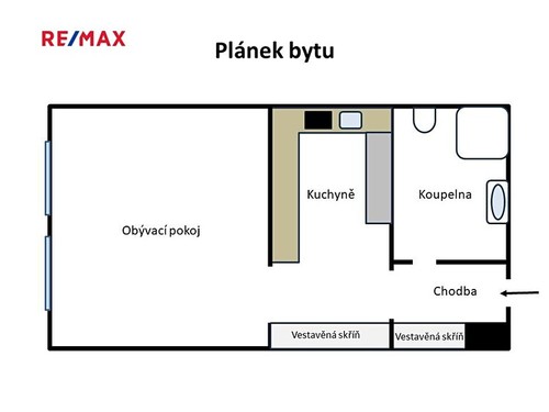 Prodaný byt 1+kk 36 m²