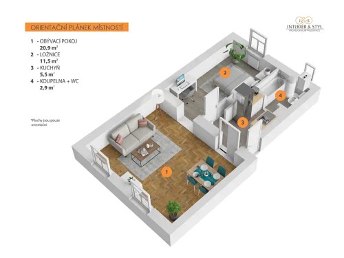 Prodaný byt 2+kk 40 m²